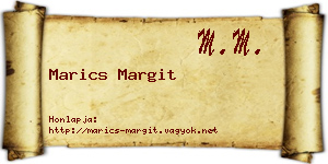 Marics Margit névjegykártya